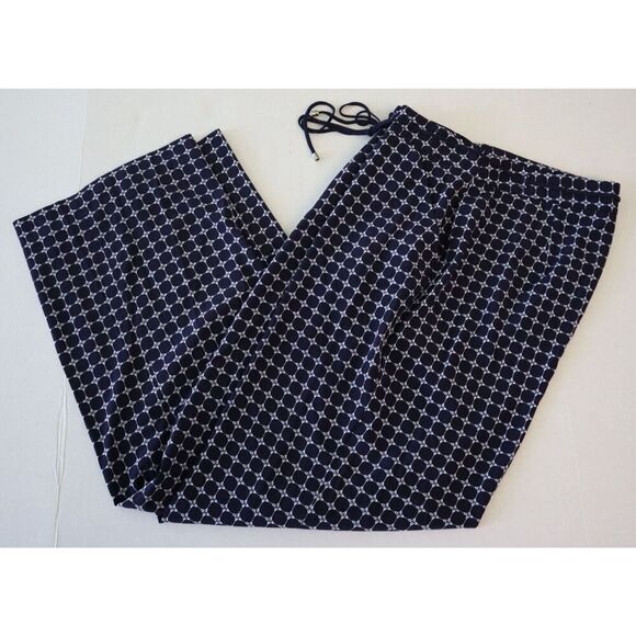 Adrianna Papell 11CP35010 Women's Sz L Indigo TL Print Casual Pants - Picture 4 of 13